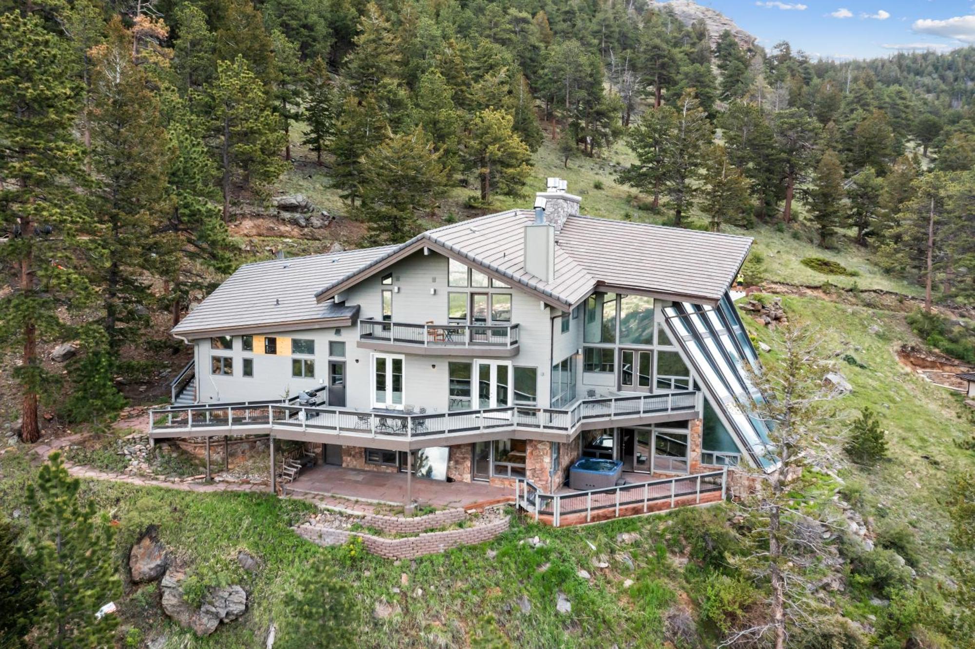 Casa De Cristal-Epic Views-Hottub-Sauna-Sleeps 10-Luxury Linens-Stocked Kitchen Estes Park Exteriör bild